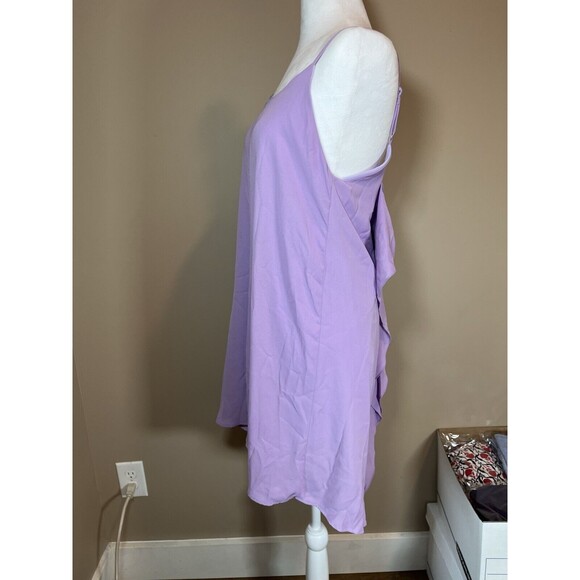 Everly Lavender Purple Pixie Mini Dress Fairycore Sheer Babydoll Bow Twee - L - Picture 4 of 11